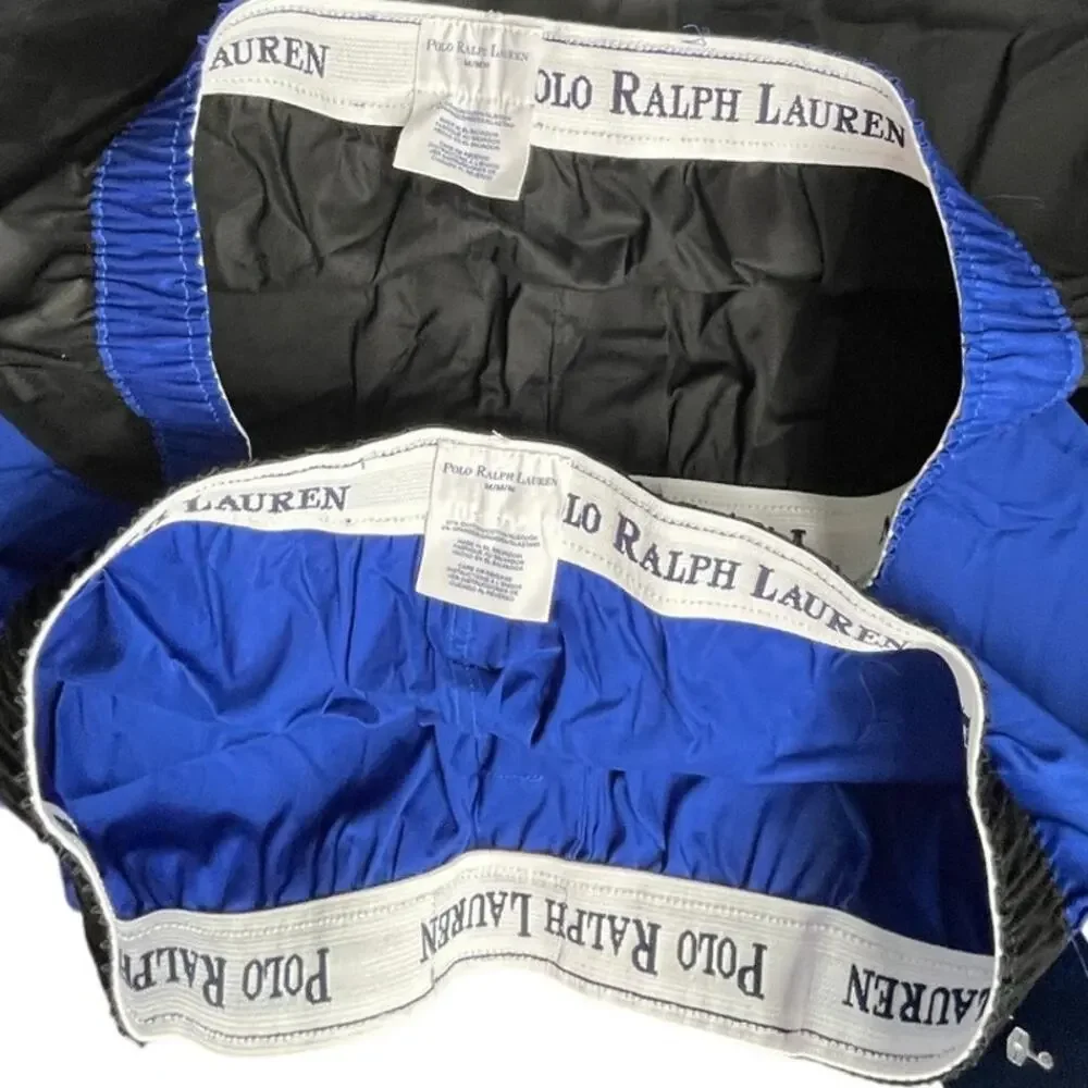 Polo Ralph Lauren Classic Underware Boxers 2 Pair Blue & Black Sz Med - NEW